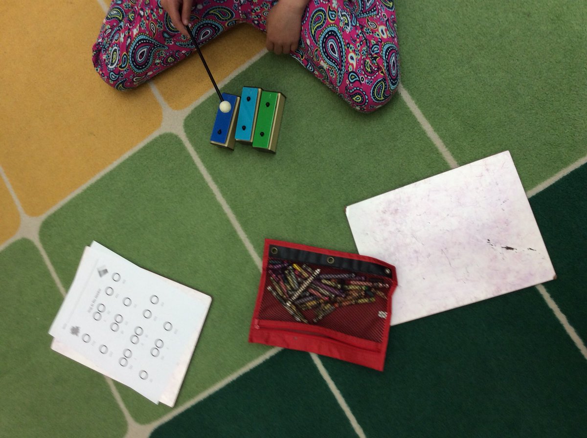Gr2...Last week they figured out how to play the song, this week they are using a worksheet to keep track of the notes they play.  #wpselemusic