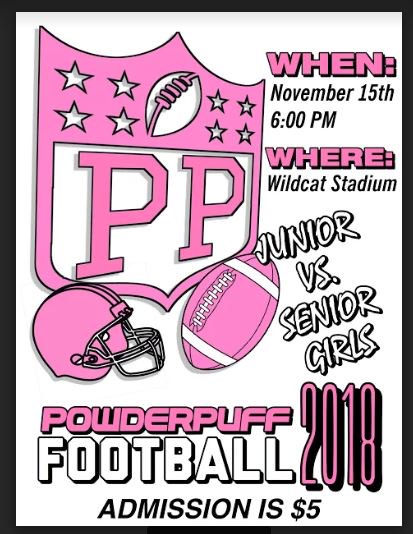christmanhslib's tweet photo. PowderPuff - BE THERE  - NOVEMBER 15th - 6 PM @ojrhs @OJRCatPack @DrBenson_OJR @ojr2019 @OJR2020 https://t.co/KCzqowvKEK