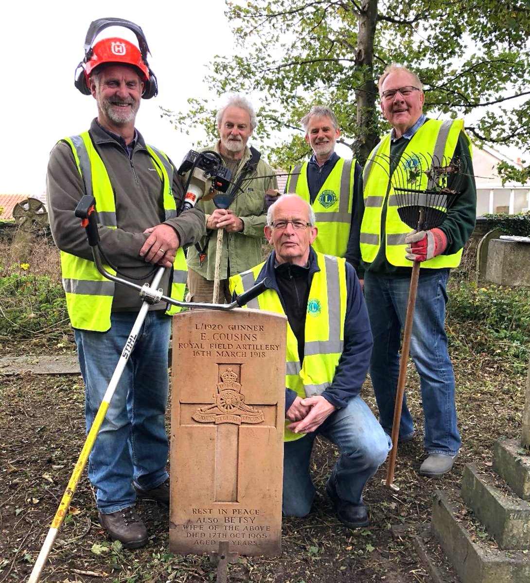 Pickering war grave restored for centenary salute

The little-known military grave of Pickering’s only serving First World War victim buried in his home town has been given a special clean-up by members of Ryedale Lions Club.  
More details on our website ryedalelions.org