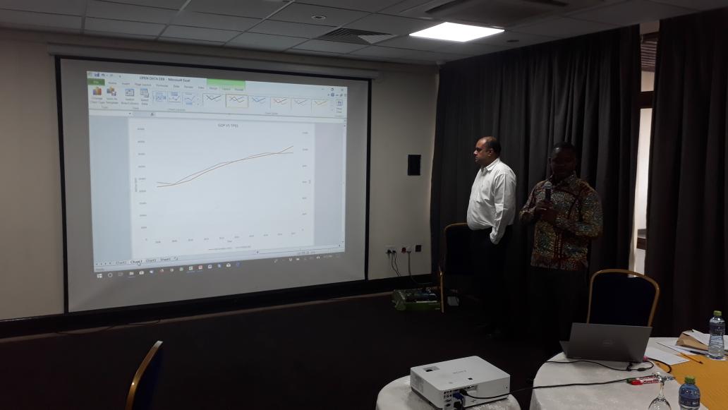 MobileWebGhana's tweet image. Presentation of a visualization on energy intensity from 2008 - 2017 in Ghana. 

#OpenDataInGhana 

#OpenDataWorkshop