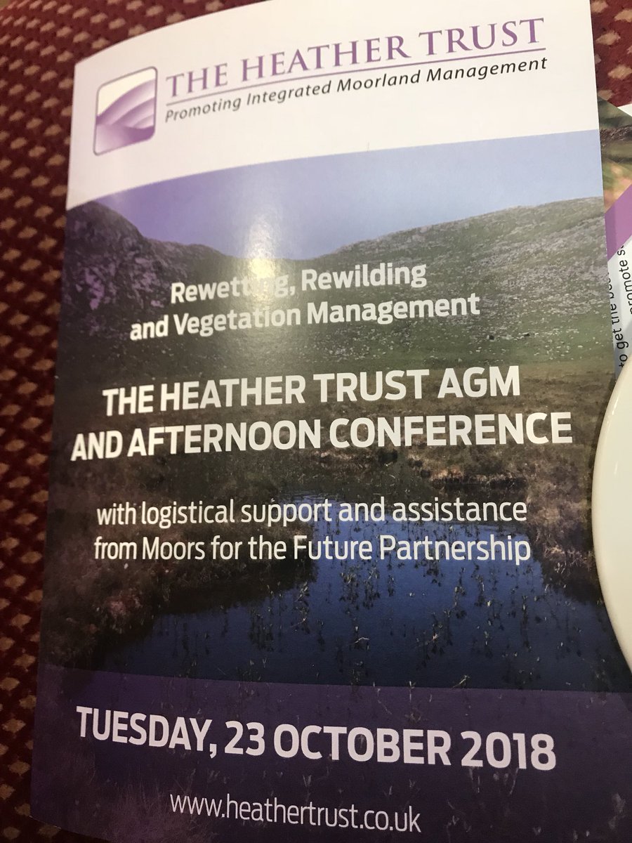 A good line up of speakers at #HTconf18 Some very interesting updates from scientists &amp; managers on moorland management techniques. As we negotiate a new phase of moorland management through new long term plans this research will be vital to all involved <a href="/AndreasHeinem/">Andreas Heinemeyer</a>