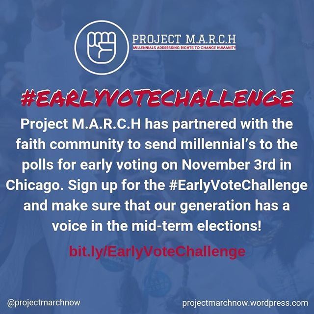 Early voting has begun in many states throughout the U.S. lf you’re able to make it to the polls early in your city we encourage you to do so. Don’t wait until election day on November 6th. 
#Chicago <a href="/projectmarchnow/">Project M.A.R.C.H</a> is challenging you to head to the pol… ift.tt/2EDLPyj