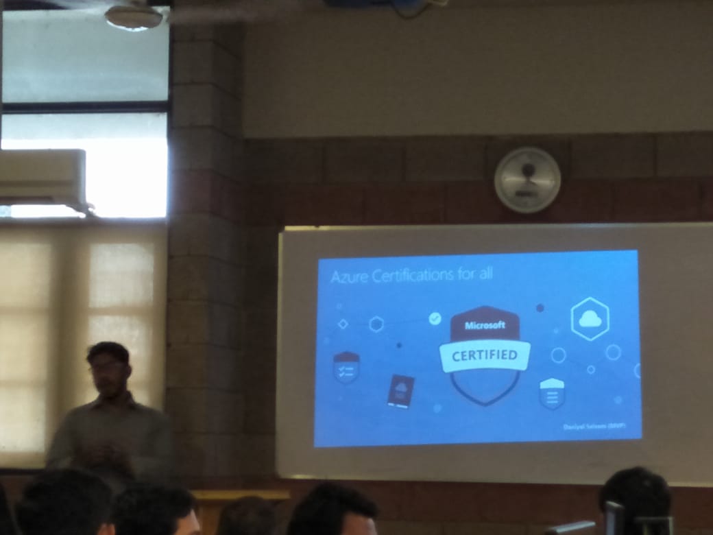 DaniyalSalem's tweet photo. Introducing First Time in Pakistan "Microsoft Azure New #AzSeries Certifications" 

@Azure New Certifications based workshop at @NEDUNIVERSITY. Add your skills that you actually need to be "successful"

#azure #certification #training #IaaS #PaaS #SaaS #openenrollment https://t.co/Zj75JRvCUy
