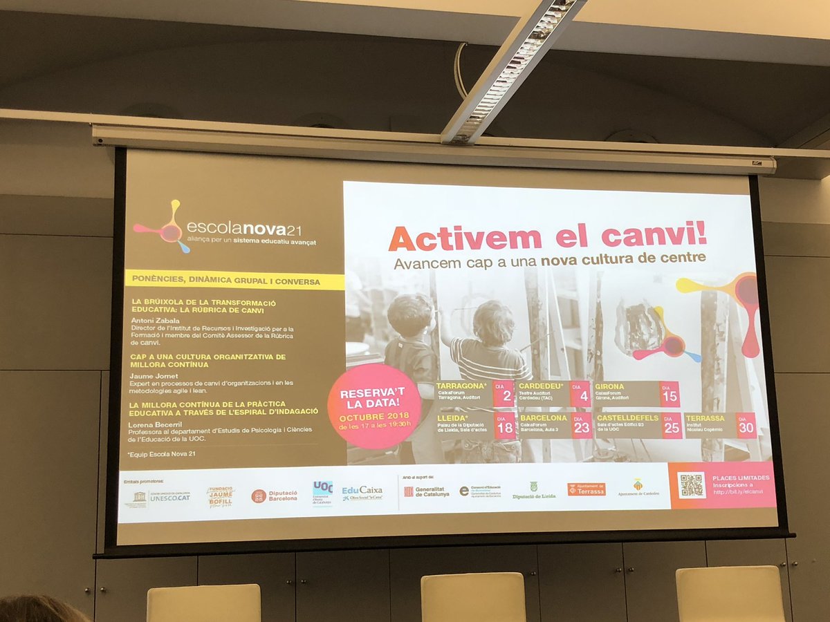 CRPsantandreu's tweet photo. Avui al CaixaForum a la sessió Activem el Canvi #rubricadecanvi #espirals #escolanova21 #xarxesperalcanvi #transformacioeducativa https://t.co/a6Vd5lpVZO