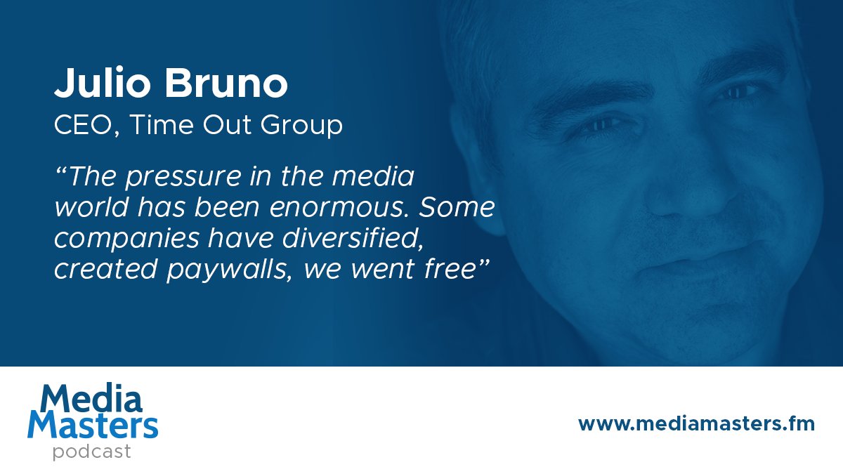 mediamasters_fm's tweet photo. We asked @timeout CEO Julio Bruno how the #magazine has adapted to changes in the industry - listen to the full #interview to find out why they opted against a paywall: https://t.co/IlwVFpQ5nH #timeout50 https://t.co/r2LXp1X8M9