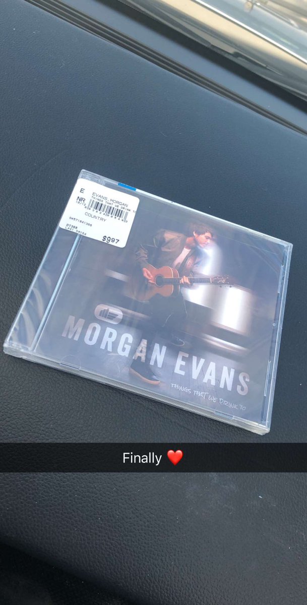 burdge_haley's tweet photo. Finally got #ThingsThatWeDrinkTo  by @Morgan_Evans ! Now if only I had tickets to see on November 9th😩😭 @Morgan_Evans  help a girl out ? https://t.co/kMnetwRPw2