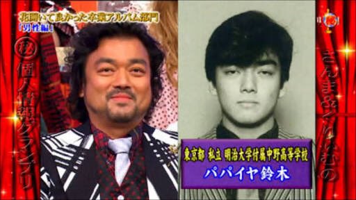 パパイヤ鈴木の学生時代、めっちゃ染谷将太に似とるやん 笑