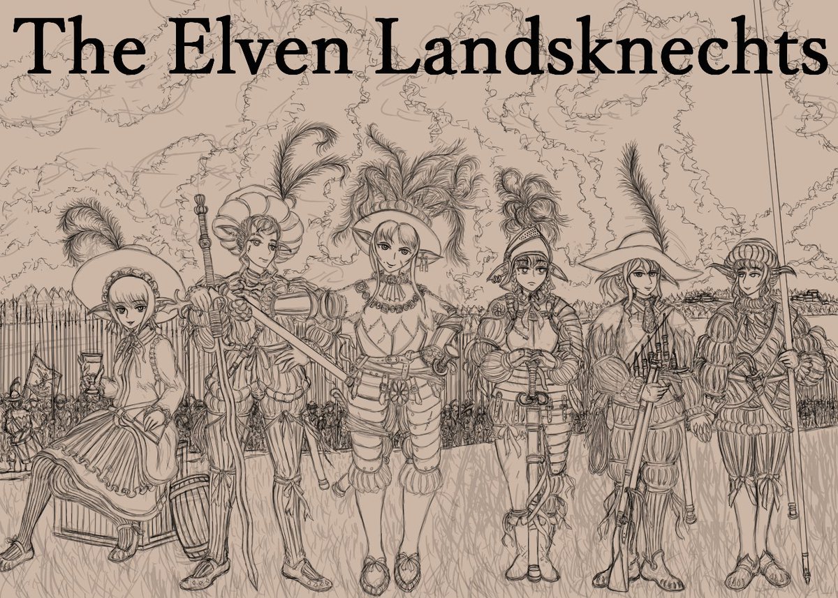 Legionarius 長槍エルフ 銃兵さんは絶対私が守るから 銃兵エルフ いや そもそもそんな危ない距離まで私が敵に近づかせないから 副官エルフ 何なのここは テーバイの伝統に則ったアレな訳 エルフの連隊は固い絆が云々 槍兵の密集隊形を