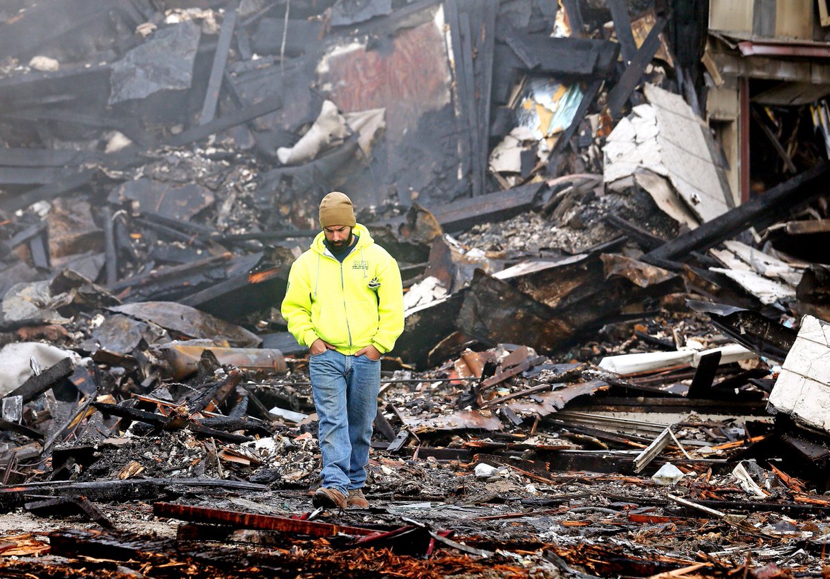 BobKarpDR's tweet photo. PHOTO GALLERY: Aftermath of devastating Dover fire that destroyed 5 buildings, 6 businesses and 14 apartments. Dover Mayor James Dodd saying, he is "grateful no one was hurt."  https://t.co/AvMvhaEsbu #PRAYFORDOVER https://t.co/ELB0bi6pOC