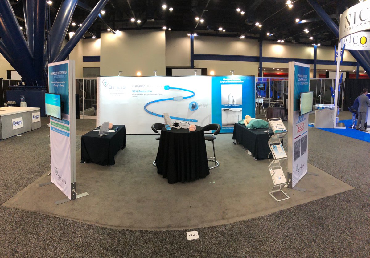ArkisBioSci's tweet photo. The Arkis BioSciences team just returned from the 2018 Congress of Neurological Surgeons, where we exhibited the CerebroFlo® EVD Catheter with Endexo® Technology and our advanced surgical instrumentation, including the Single Pass Tunneling Guidewire®. https://t.co/knqAvK6gTs
