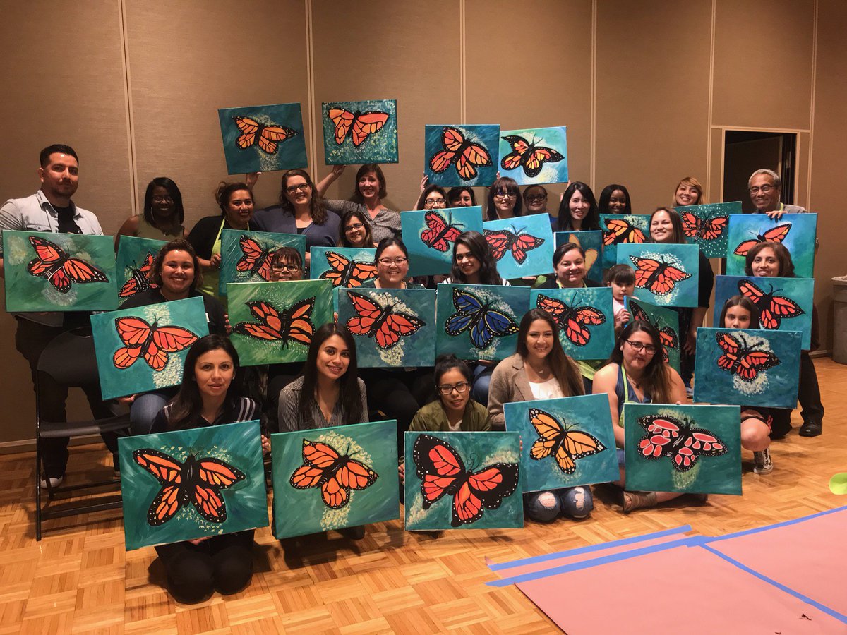 cerritoscollege's tweet photo. The Paint Nite Fundraiser last Friday wrapped up our successful #UndocumentedStudentActionWeek raising nearly $1,000 for scholarships while reconnecting with our artistic side! #CCCforDACA https://t.co/8OvWlCLFQD