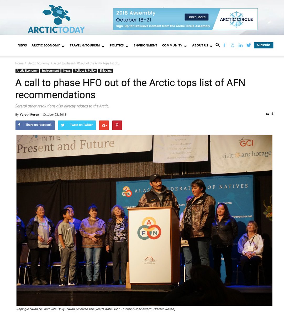CleanArctic's tweet photo. #Alaska: A call to phase HFO out of the Arctic tops list of @NativeFed recommendations https://t.co/I3183SNjKQ @YJRosen @arctic_today #mepc73 #shipping #bunkerfuel #climate #transoprt #Arctic https://t.co/zQAiPnDVcG