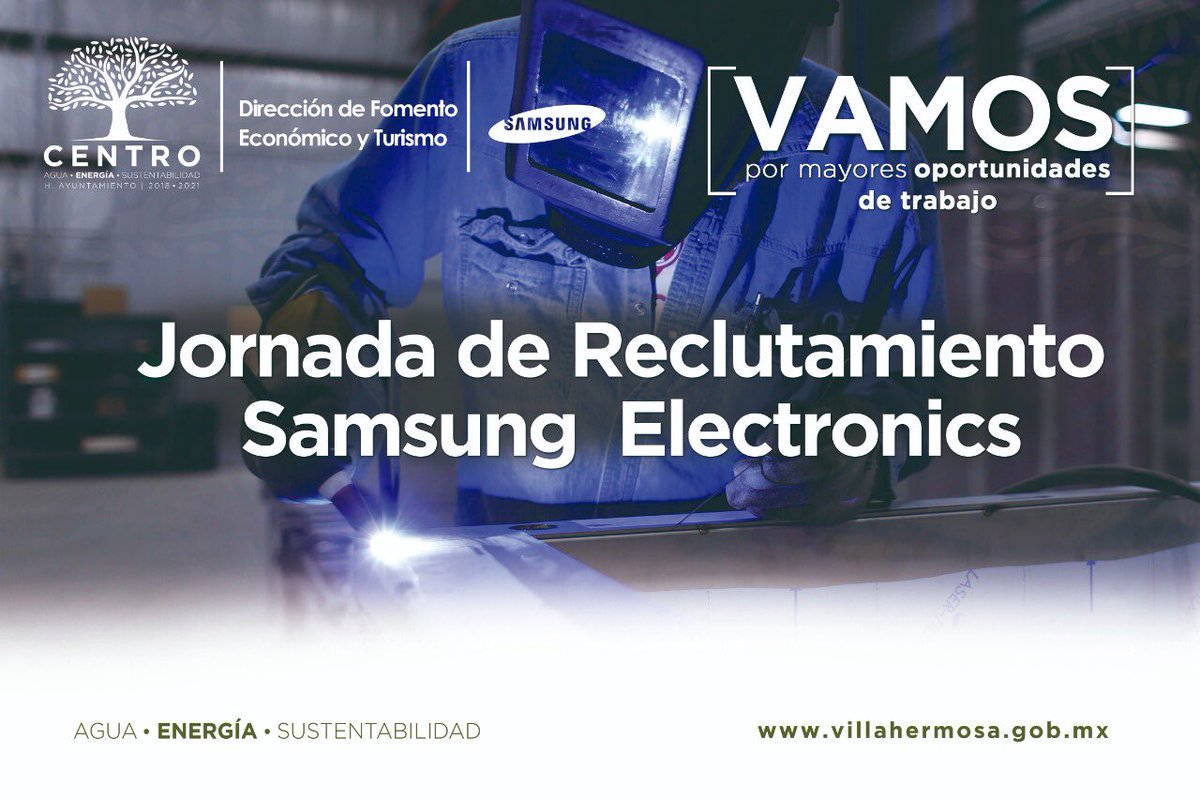 ⚠️Oportunidad de empleo en Planta de Querétaro⚠️
Te esperamos en la Jornada de Reclutamiento Samsung Electronics esta semana de 9:00 a 14:00 hrs en el Auditorio Jesus Sibilla Zurita al interior del Palacio Municipal.
#VamosPorMayoresOportunidadesDeTrabajo #CentroVa <a href="/OficialCentro/">Oficial del Centro</a>