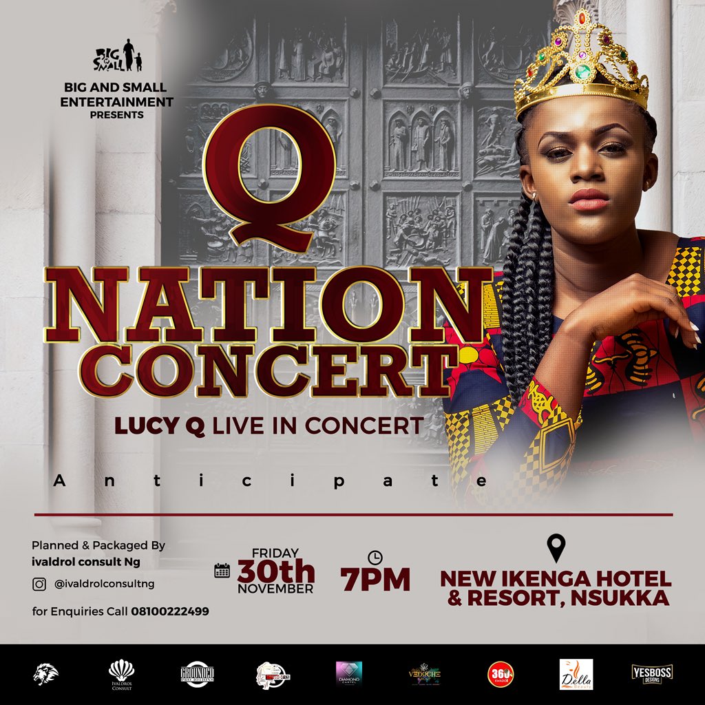 ivaldrolconsult's tweet photo. @Lucy___Q LIVE IN CONCERT #QNationConcert 30th November 2018.
@Bignsmallent1 @Lucy___Q @DjDiddyycartel
#lucyq #bignsmallent #QNationConcert
Packaged by @ivaldrolconsult https://t.co/r3OiZoJWcn