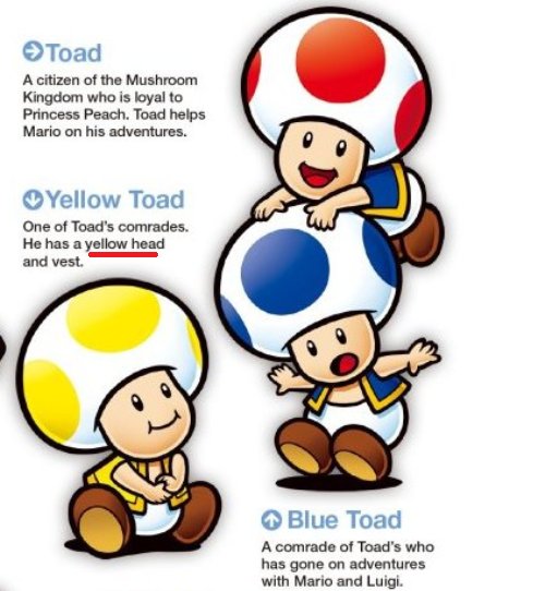 Tristan Cooper The Super Mario Bros Encyclopedia Refers To A Toad S Yellow Head And That Simple Affirmation Brings Me Peace