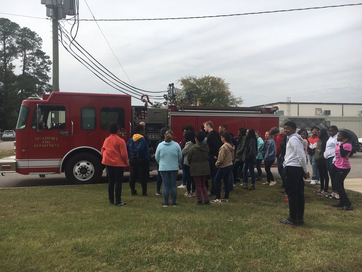 McAdory Fire Department telling Health Science classes about skills and career opportunities!