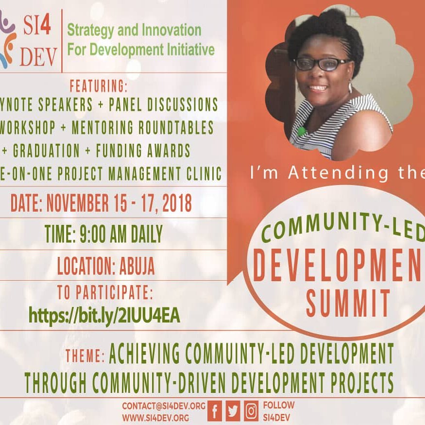 grace_firstlady's tweet photo. This workshop is loaded for all public health professionals, community workers, social workers, leaders, volunteers and anyone who has passion for positive social change. Registration is free, you are invited.@si4dev @ChangemakerLead #SI4DEVSummit https://t.co/T1Fwh22AOE
