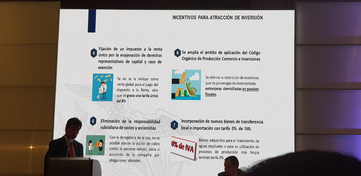 danicalerom's tweet photo. Existen varios incentivos en el sector minero ecuatoriano que otorgan la nueva ley de fomento productivo, junto con los incentivos de COPCI, brindando estabilidad mediante los contratos de inversión #ENAEP2018 @StrategaB #BInvest https://t.co/67KG6Ku3p0