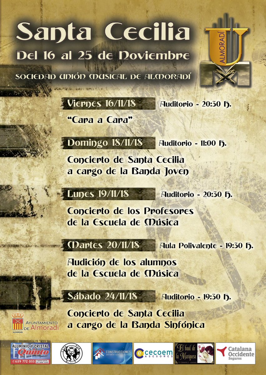 SUMAlmoradi's tweet photo. Ya tenemos cerrado el cartel de las  actuaciones más importantes que llevaremos a cabo durante los 10 días dedicados a nuestra patrona.
#Bandalmoradí
@SUMAlmoradi
@PablicoClar
@Susanamusica https://t.co/yx9TVXyIV4