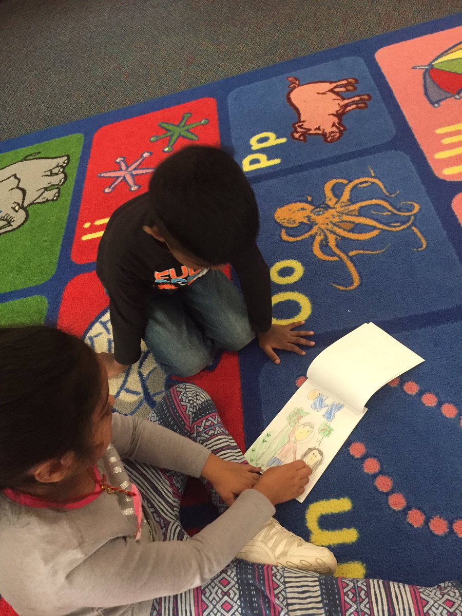 Proud writers celebrate the end of our illustration unit by sharing their very first story with a friend! 🤩👏🏼