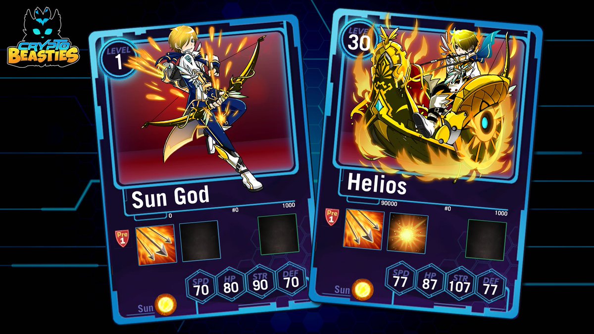 It took eons for the young Sun God to ascend to the Solar Throne. Now as Helios he spurs his chariot across the sky, raining fire on those who oppose him.

Act now to get Sun God #1, a unique Phenomenal card, at the Auction.

Ends Oct 24 @ 23:00 GMT. 

cryptobeasties.com