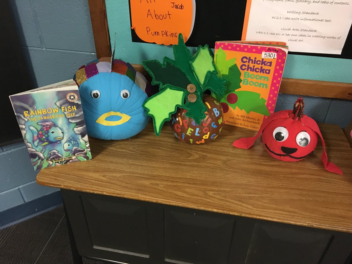 EastAiken's tweet photo. 1st grade's Pumpkin Patch looks AWESOME!!! #PumpkinCharacters #CreativityMatters https://t.co/9234VxGKZv