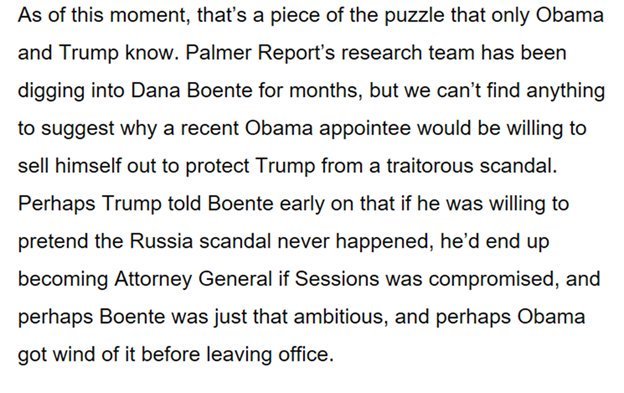 31) So President Trump placed Boente in charge of the DOJ, replacing Obama’ lackey Yates, with the one person Obama didn’t want investigating Russian Collusion. From that point forward, there is a subtle shift to out the conspirators.