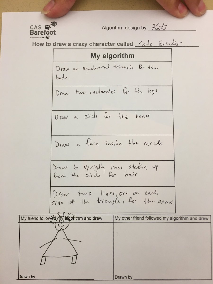 Byrne_VPS's tweet image. Can you follow this algorithm by Computer Scientist Katie? #CSESD112 @K_Dunfield @ErichaAnderson