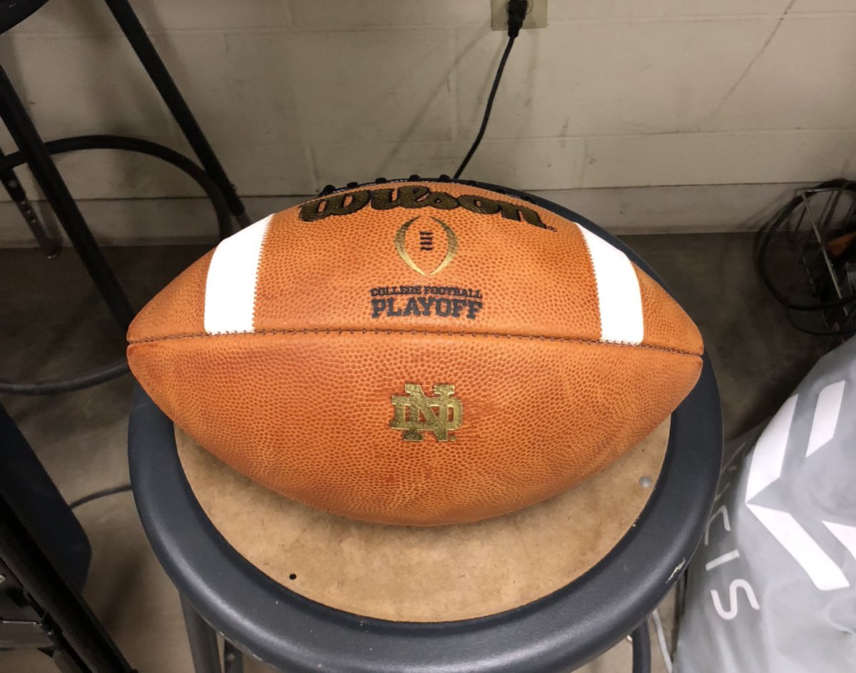 NDFBManagers's tweet photo. The process from out of the bag to Game Ball ☘️☘️ https://t.co/RZyXP4GwyV