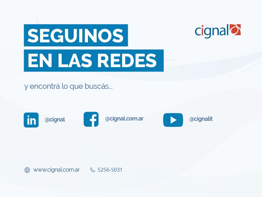 Cignal_it's tweet photo. ¡Seguinos en nuestras redes!
Facebook - @ https://t.co/HvvokfI2tP
LinkedIn - @ cignal
YouTube - @cignalit
https://t.co/TFBBTlMlNT | 011 5256-5031| ventas@cignal.com.ar
#cignalIT #telecomunicaciones #infraestructura #telefonía #networking #impresión #videoconferencia https://t.co/YQmjUadcd6