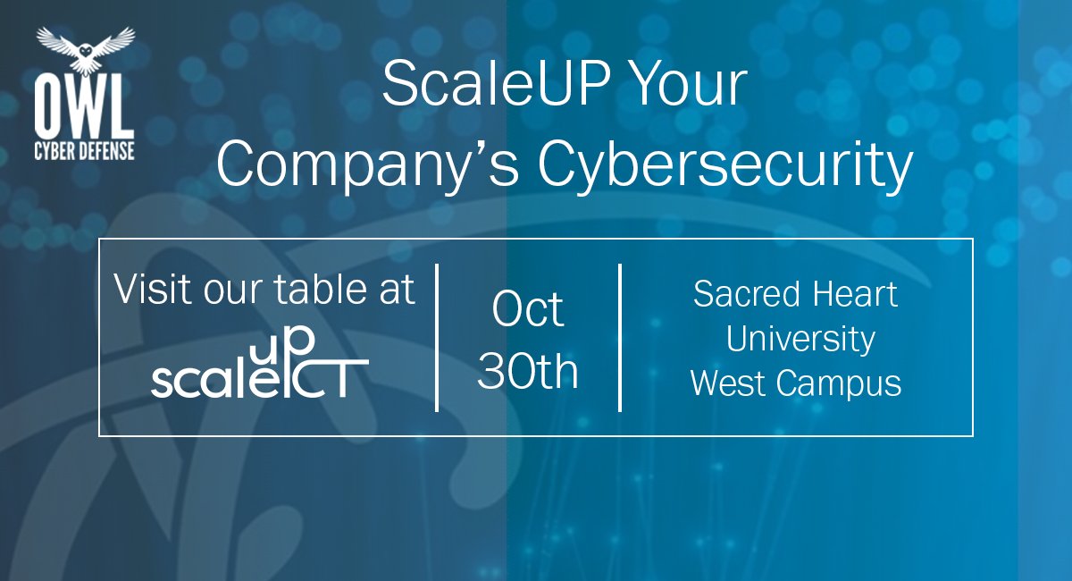 cybergirl_ac's tweet photo. Excited to attend #ScaleUPCT with @owlcyberdefense next week. Find our table and learn how a #datadiode can protect your growing business. #tech #startup @CTTech https://t.co/s7EYExfdvo