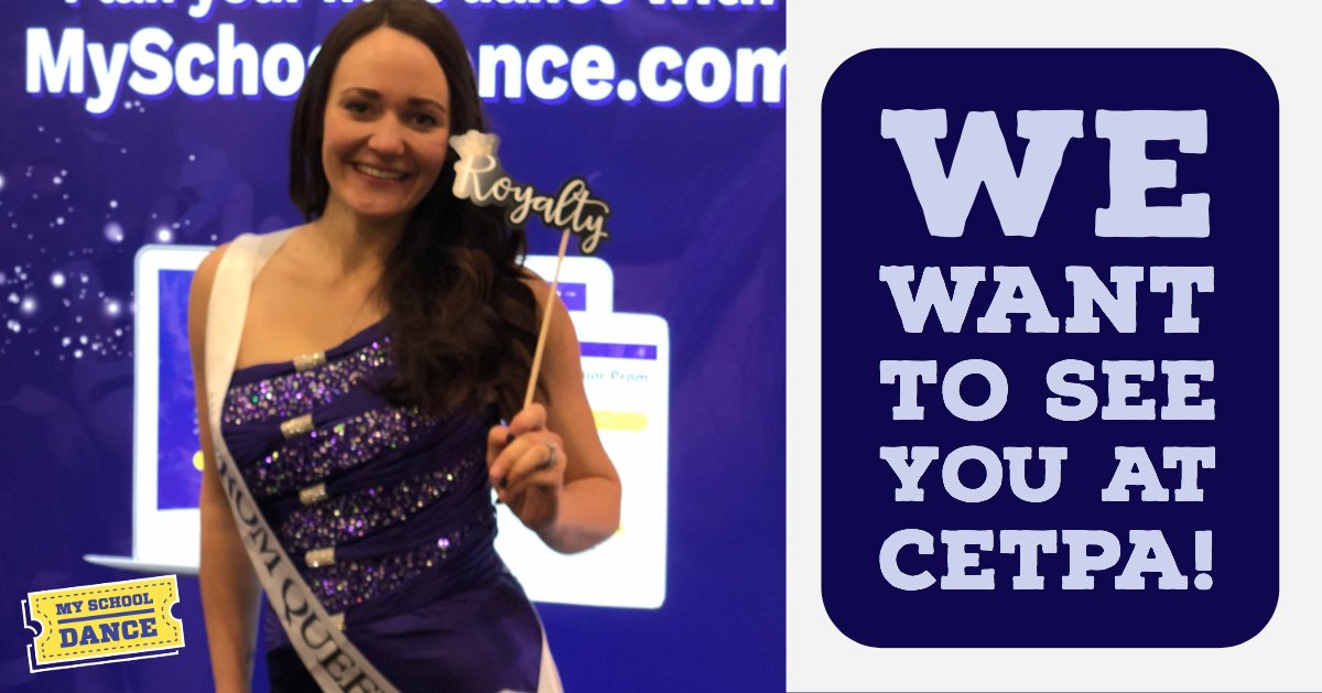 myschooldances's tweet photo. California Educational Technology Professionals Association: It's only a few weeks away! We will be there November 13-16th, will you? Don't miss your chance to meet My School Dance's Prom Queen! #edtech #CETPA #myschooldance #danceplanning https://t.co/w6Egh9CdWS