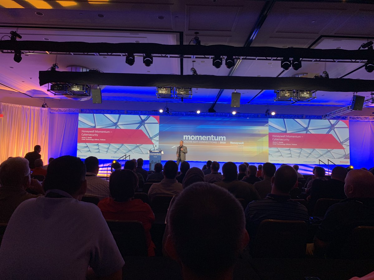 Several of our team members are attending the <a href="/Honeywell/">Honeywell</a> Momentum conference in Orlando Florida. This 3-day conference includes informative workshops, trade show exhibits and industry forums. Below <a href="/KSmithTridium/">Kevin T. Smith</a>, CTO of Tridium speaking on the importance of cyber security.