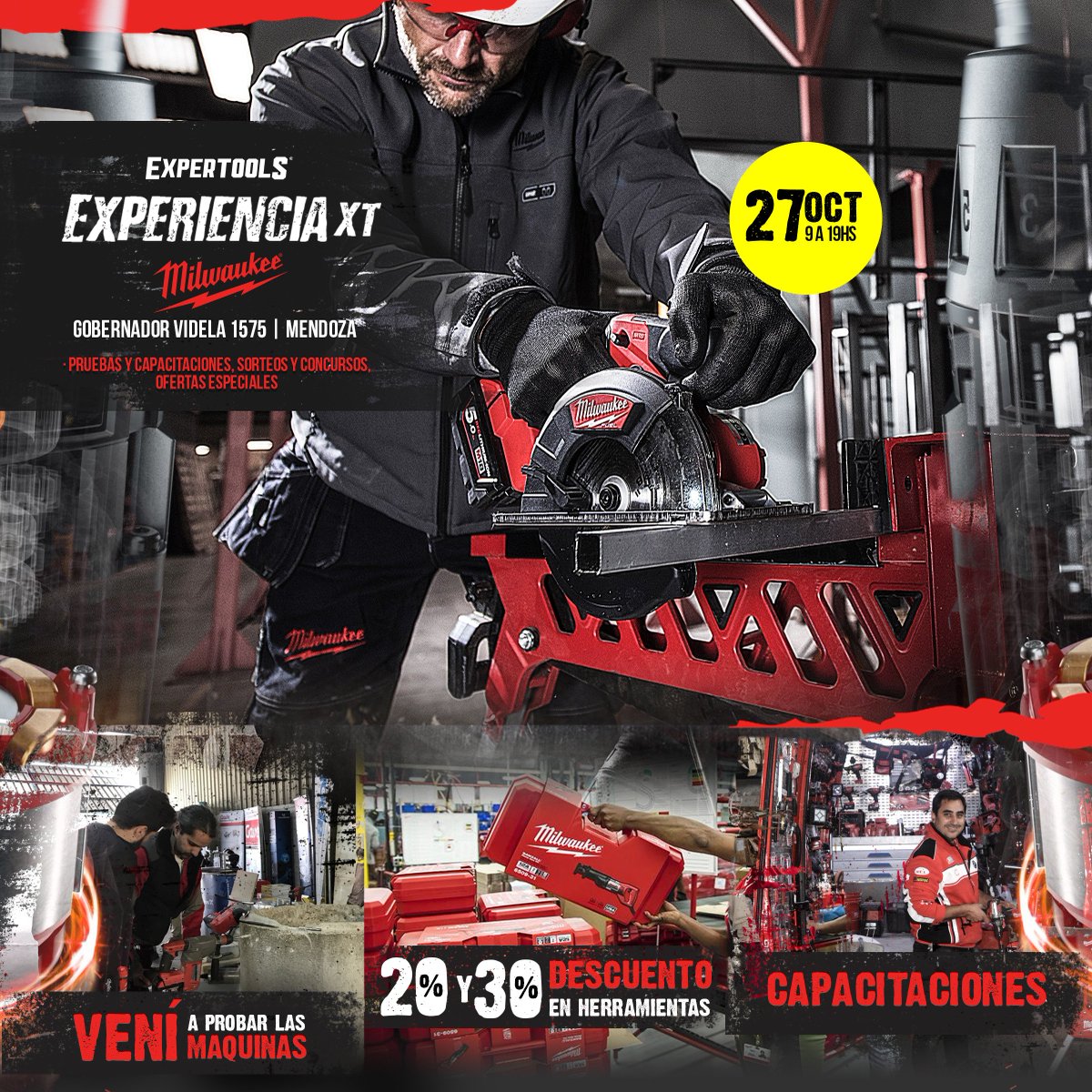 expertoolsxt's tweet image. Te esperamos en una #ExperienciaXT MILWAUKEE
🕘Sábado 27 de Octubre, de 9 a 19hs - Entrada LIBRE y GRATUITA
📍Av. Gobernador Videla 1575. Guaymallén, Ciudad de Mendoza.

✅Ofertas Especiales 💸
✅Pruebas y Capacitaciones 🔧
✅Sorteos 🥇

Te Esperamos!!!!😃😃