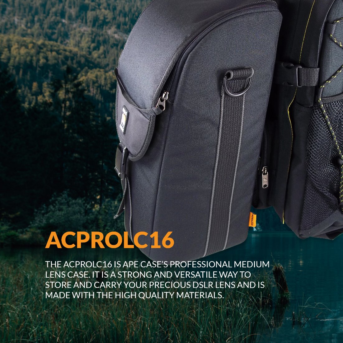 ApeCase's tweet photo. The ACPROLC16 is Ape Case’s Professional Medium Lens Case. It is a strong and versatile way to store and carry your precious DSLR Lens. #ApeCase #Professional #Lens https://t.co/j3b84WBYv5 https://t.co/iwVTYoUQF7