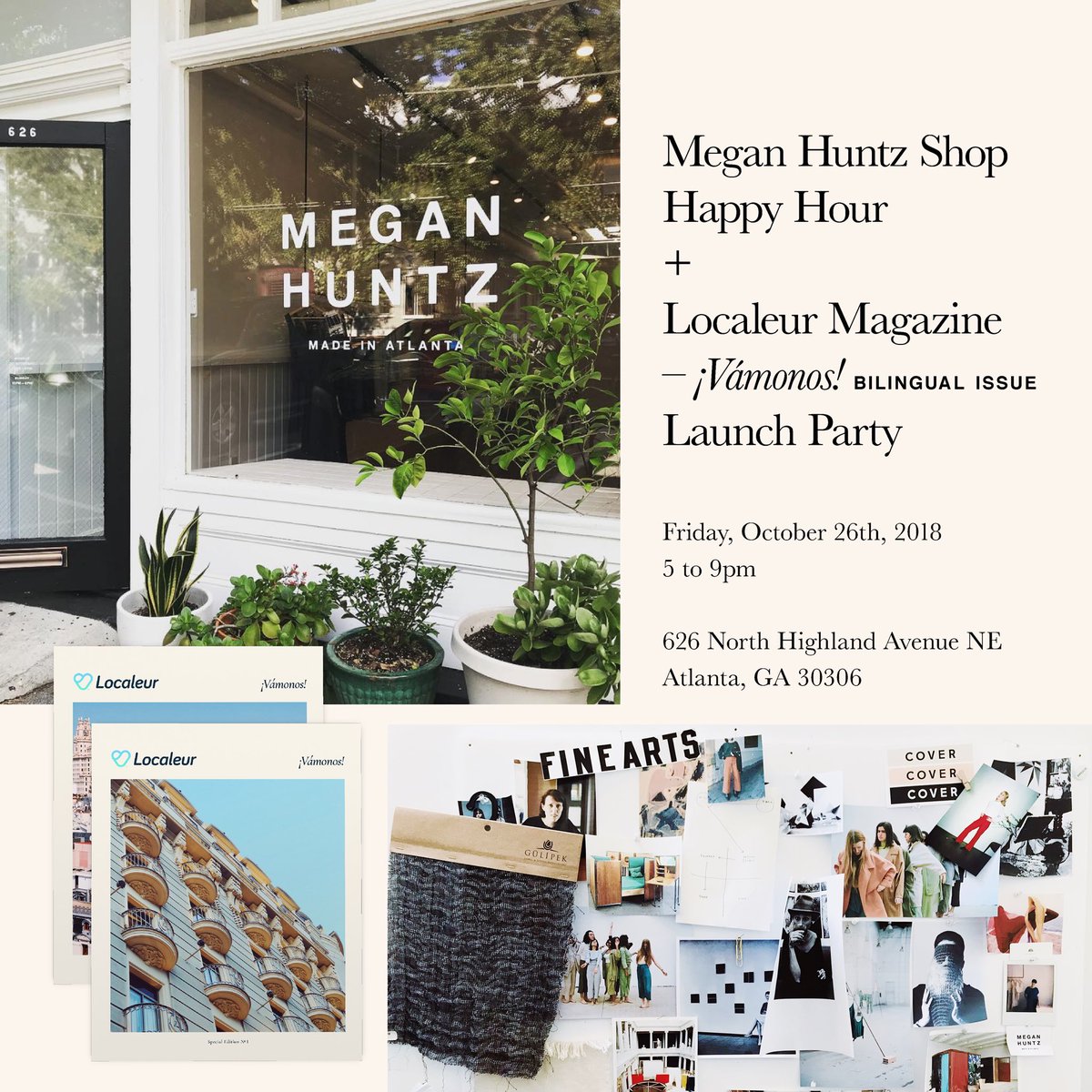 Just our head of brand and design <a href="/larryluk/">Larry Luk</a> at <a href="/meganhuntz/">Megan Huntz</a>’s lovely shop in Atlanta for the official launch of our first ever bilingual magazine issue, ¡Vámonos! Can’t make it to #atlanta? Go to shop.localeur.com and order a copy!