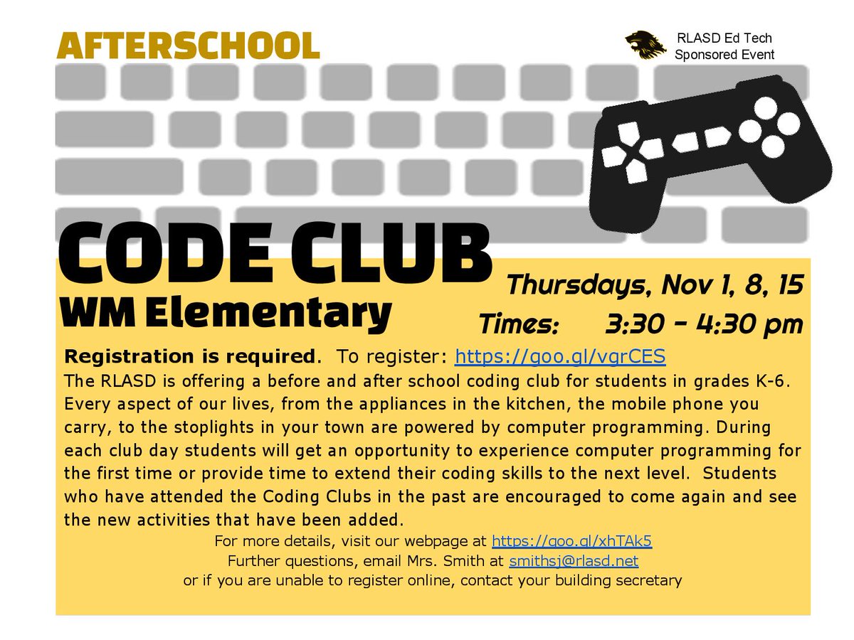 WMelemschool's tweet photo. Registration is required. To register: https://t.co/U1MEEfyxbb https://t.co/mimcGKH5Ap