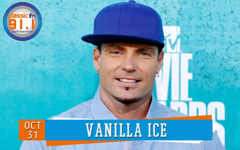 Happy birthday to rapper Vanilla Ice, who was made popular by the hit song, Ice Ice Baby. 