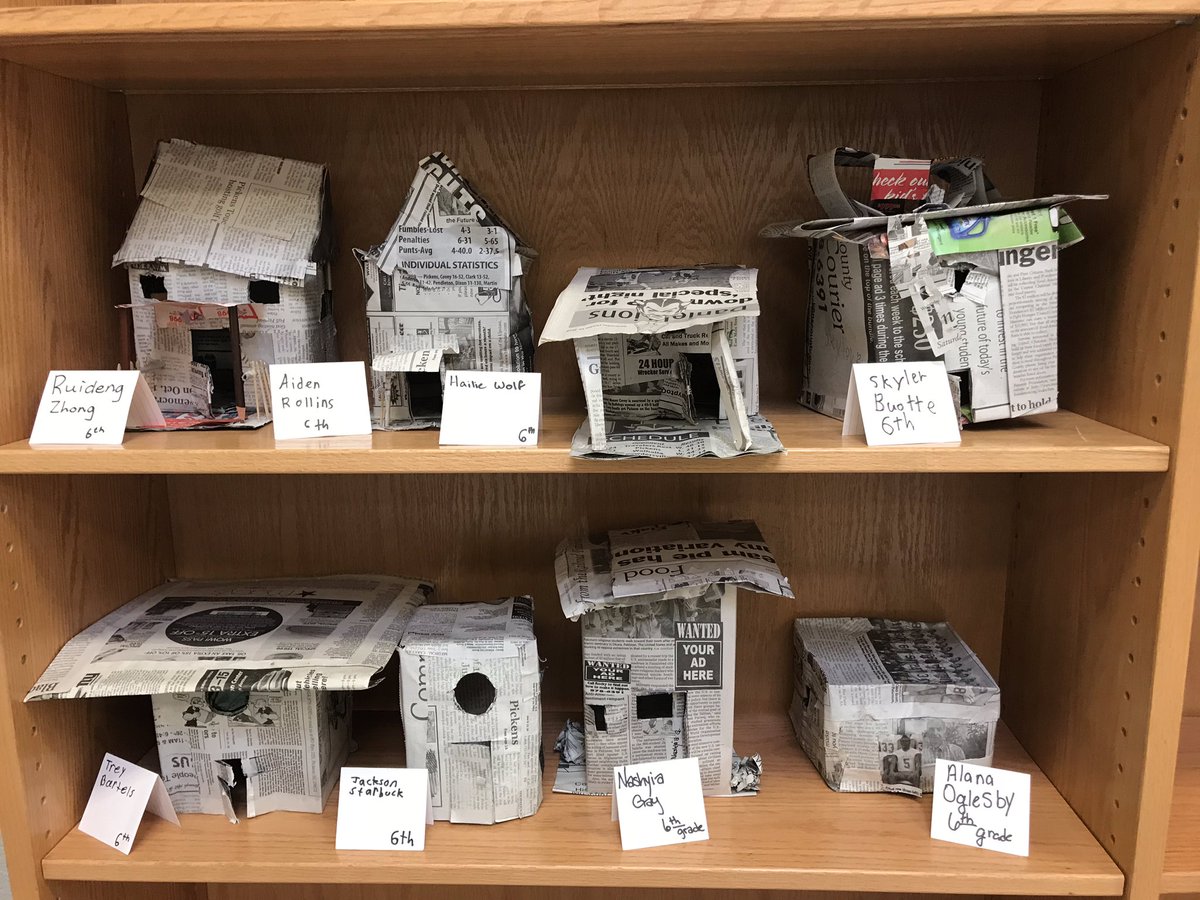 PrinJeffDuncan's tweet photo. I continue to be impressed daily with the 3D Art classes @RCEMiddle as they build and design tunnel books and paper houses. #teamRCE #RCEart https://t.co/Ogm0Mv0hxH