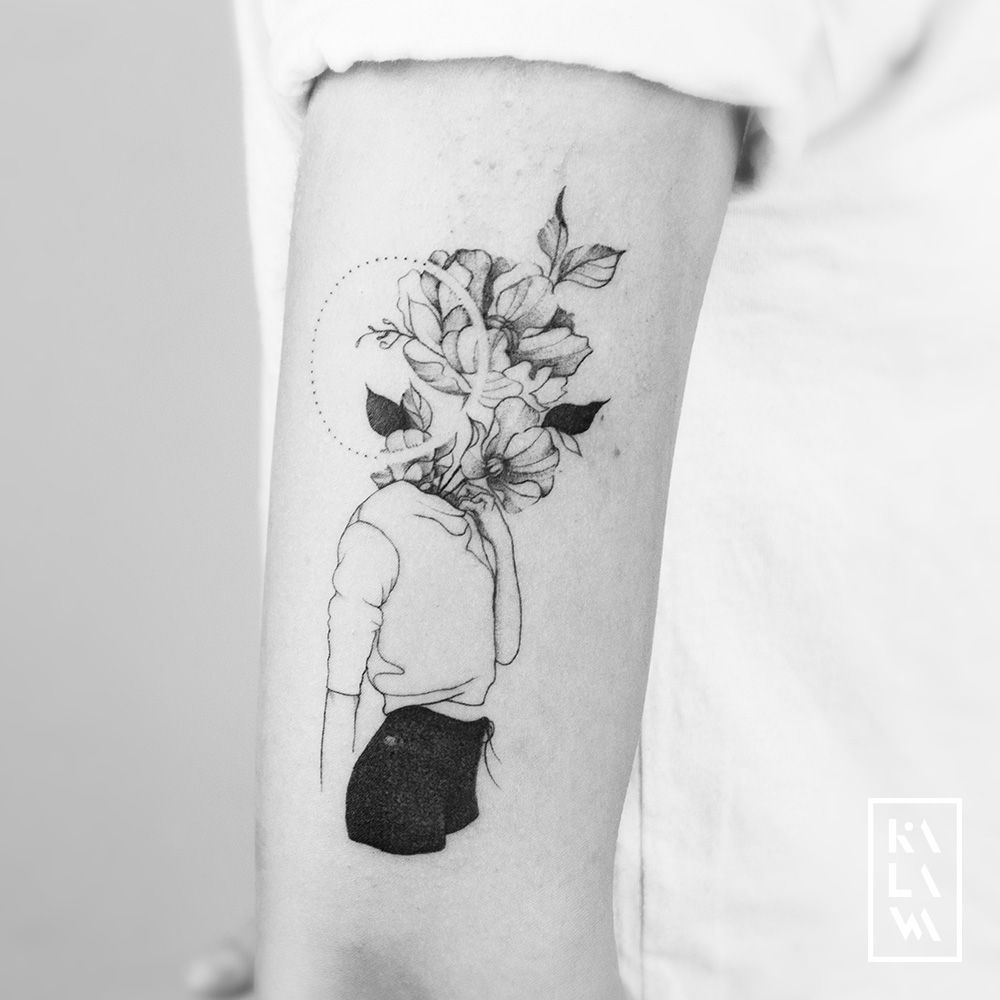 Floral head by Lindsay April  Tattoogridnet