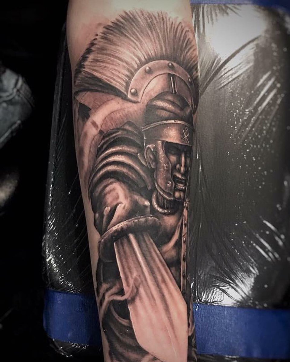 Gypsy Tattoo on X: "Sick Roman centurion piece done by Todd over the weekend.⚔️ https://t.co/JyjysCdvoy" / X