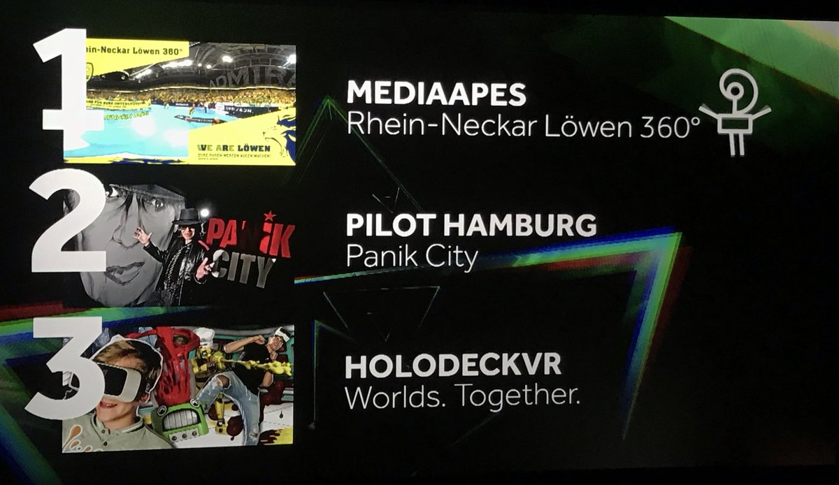 MaikeHohmeyer's tweet photo. Wie stark ist das denn? Digital Innovation Award beim #eeofe 

Vielen, vielen Dank @MediaApesGmbH 👏
#vr #360grad https://t.co/wYFlxTJRiI