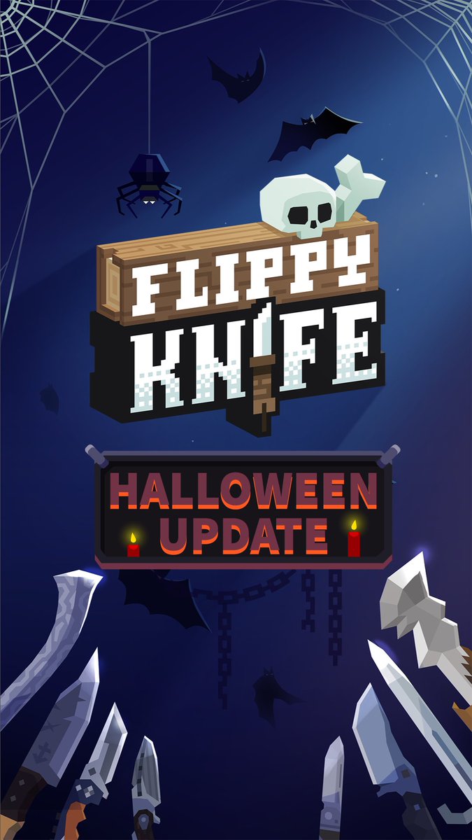 Booo!! 💀👻🎃 Halloween update is here! Meet awesome discounts and holiday spooky make up that will make you shiver ( with delight 😏). Happy Halloween y’all!! #halloween #pumpkin #knife #halloween🎃 #flippyknife #beresnevgames #knifecommunity #ios #android #googleplay #appstore
