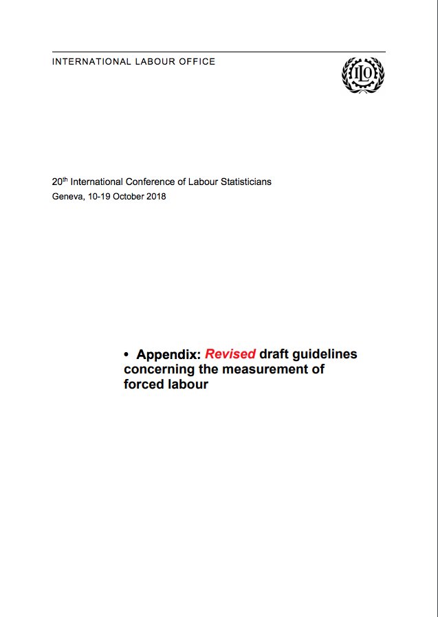 Delta87org's tweet photo. 📰 🗞 Guidelines on how to measure #ForcedLabour were approved during the #ICLS20 at @ilo in Geneva. They can be used in a variety of national circumstances and sectors & will help policymakers make evidence-based decisions.
Find them here 📊 https://t.co/0FdrQM8zDa https://t.co/Ex864LYWJS