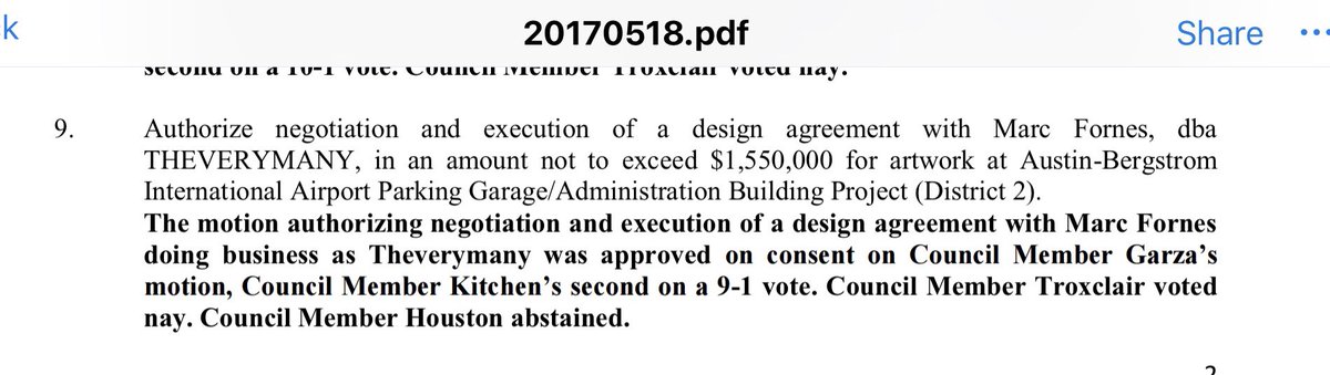 longhornderek's tweet photo. Austinites,

While you boil your drinking water, just remember that your city leaders voted to spend $1.5M for artwork for a parking garage at the airport. https://t.co/TVV1WUGLwu