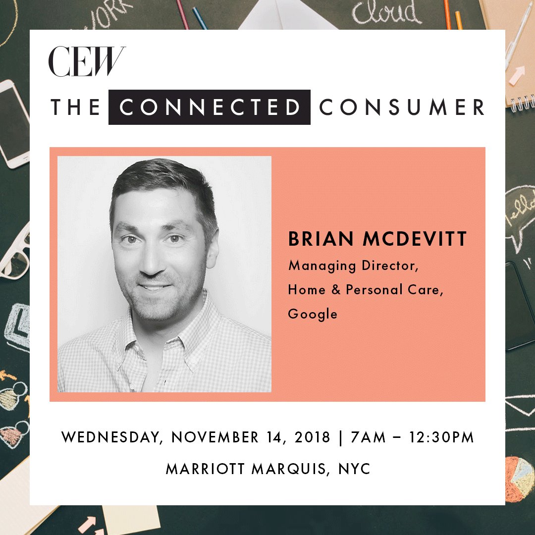 CEWinsider's tweet photo. It's all about @Google predictions and best #video practices with Brian McDevitt at our #CEWConference. Learn how video content for #beauty has evolved from how-to's into experiences that take viewers on #visual journey's. Register today https://t.co/1wAc2uVR5y https://t.co/uilfYX45PA