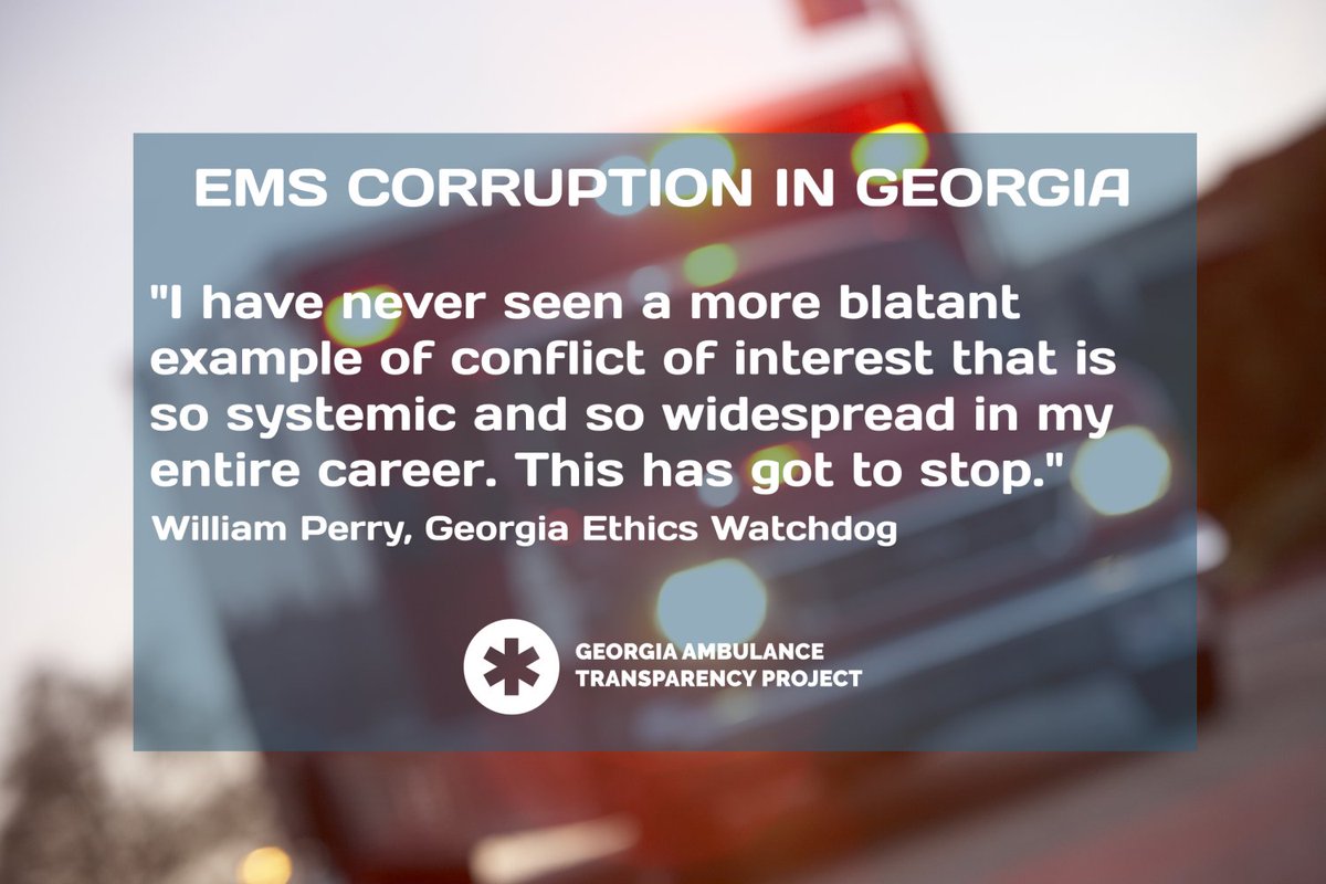 EMSTransparency's tweet image. Some of Georgia's most influential activists and advocacy organizations announced today they had joined the GATP to fight EMS corruption across the state. ambulancetransparency.org/leading-advoca…