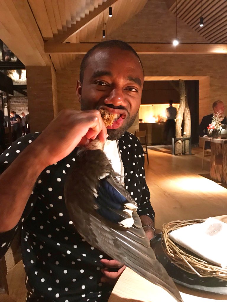 bkarmstrong's tweet photo. Would you eat a fried “tonkatsu style” wild duck wing with the feathers still in tow? @nomacph @reneredzepinoma #nomacph #nomagameandforest #gameandforestseason #copenhagen https://t.co/vtoPR4k7Sx