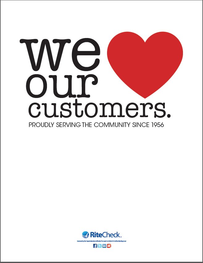 RiteCheck's tweet image. Our customers are our greatest asset...Trust#Integrity#customer-driven#24/7