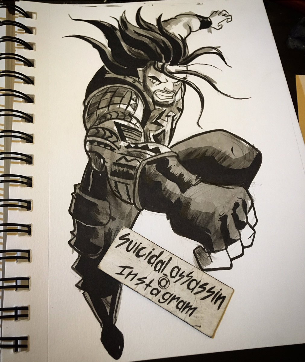 WillieJSmithII's tweet photo. Inktober entry 23 ft. @WWERomanReigns!! Prayers up to you and your family! You got this!
#romanreigns #wwe #ThankYouRoman #inktober https://t.co/RuZo6YMAb4